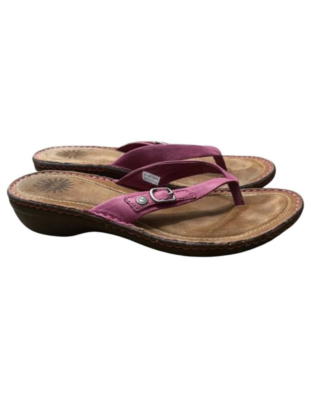 UGG Kamiko Pink Thong Buckle Sandals Size 7 -- VACATION STAPLE!!!